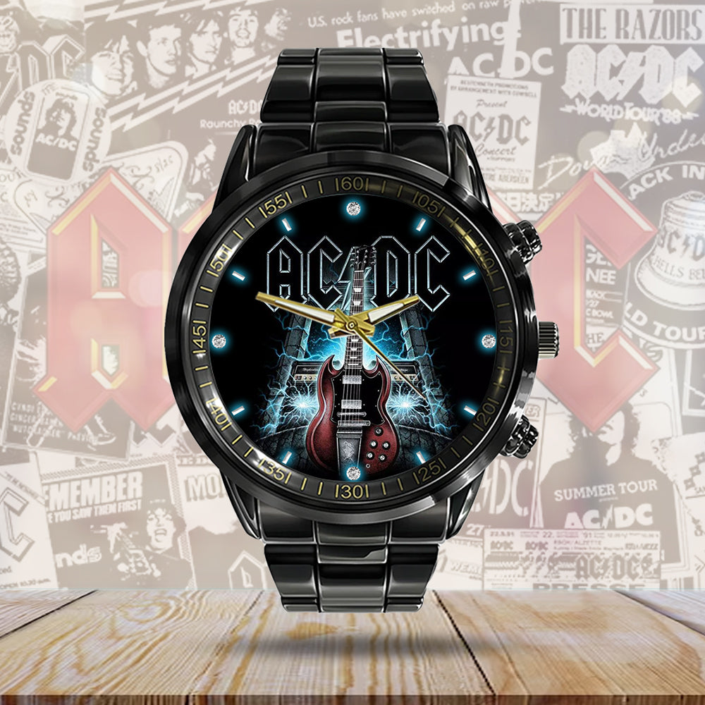 AC/DC Black Stainless Steel Watch – GNE 738
