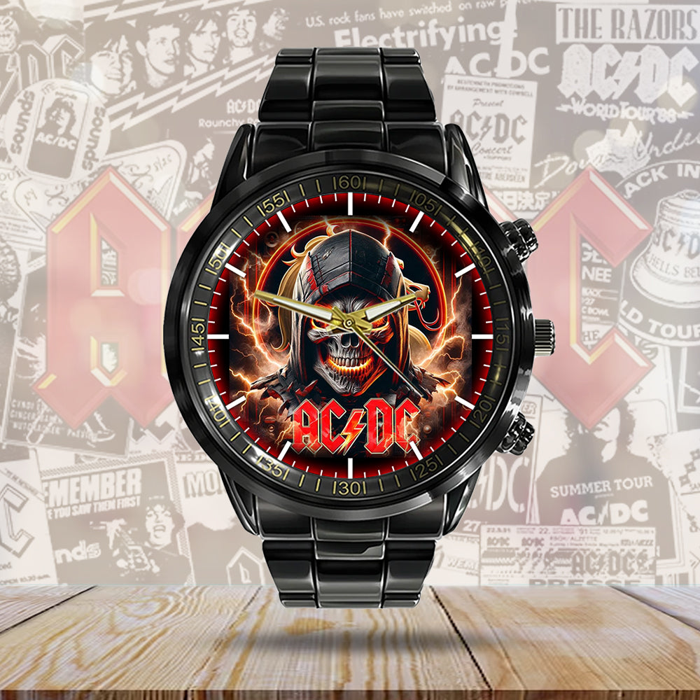 AC/DC Black Stainless Steel Watch – GNE 703