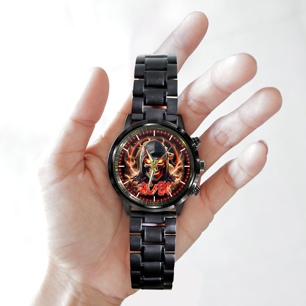 AC/DC Black Stainless Steel Watch – GNE 703