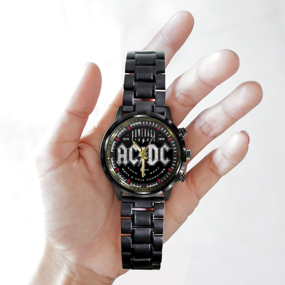 AC/DC Black Stainless Steel Watch – GNE 2196