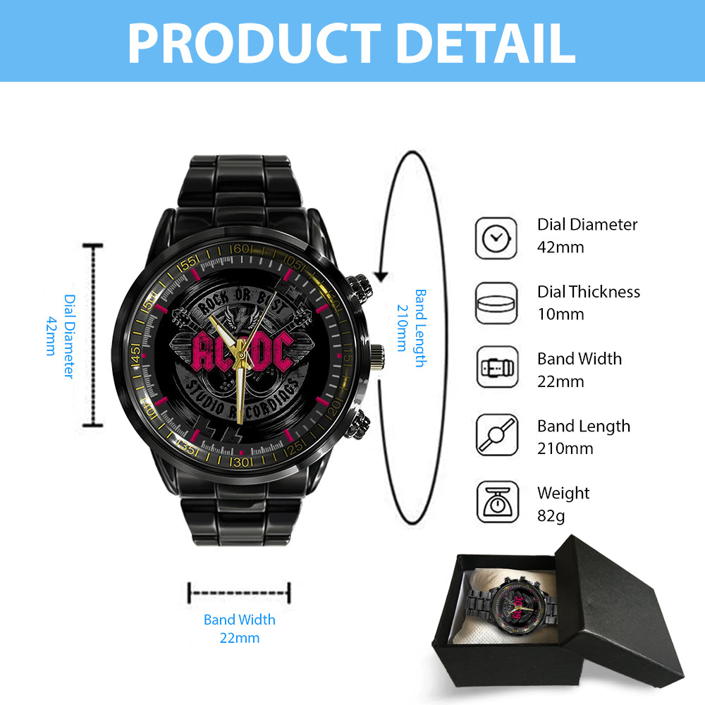 AC/DC Black Stainless Steel Watch – GNE 2215