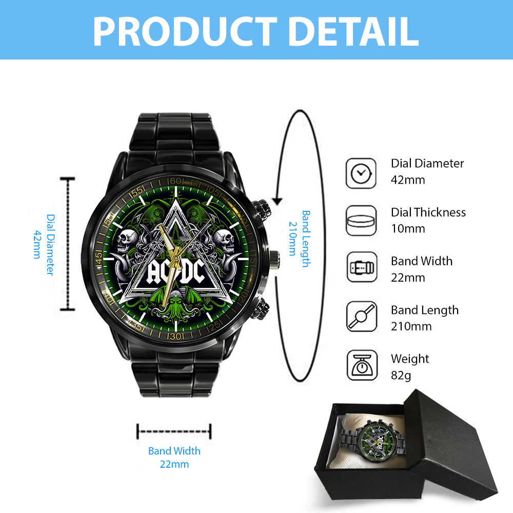 AC/DC Black Stainless Steel Watch – GNE 700