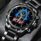 AC/DC Black Stainless Steel Watch – GNE 674