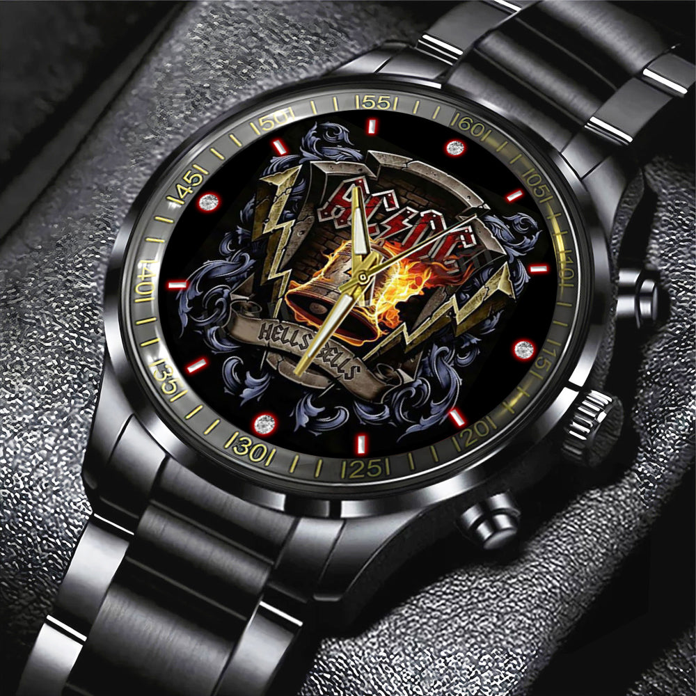 AC/DC Black Stainless Steel Watch – GNE 743