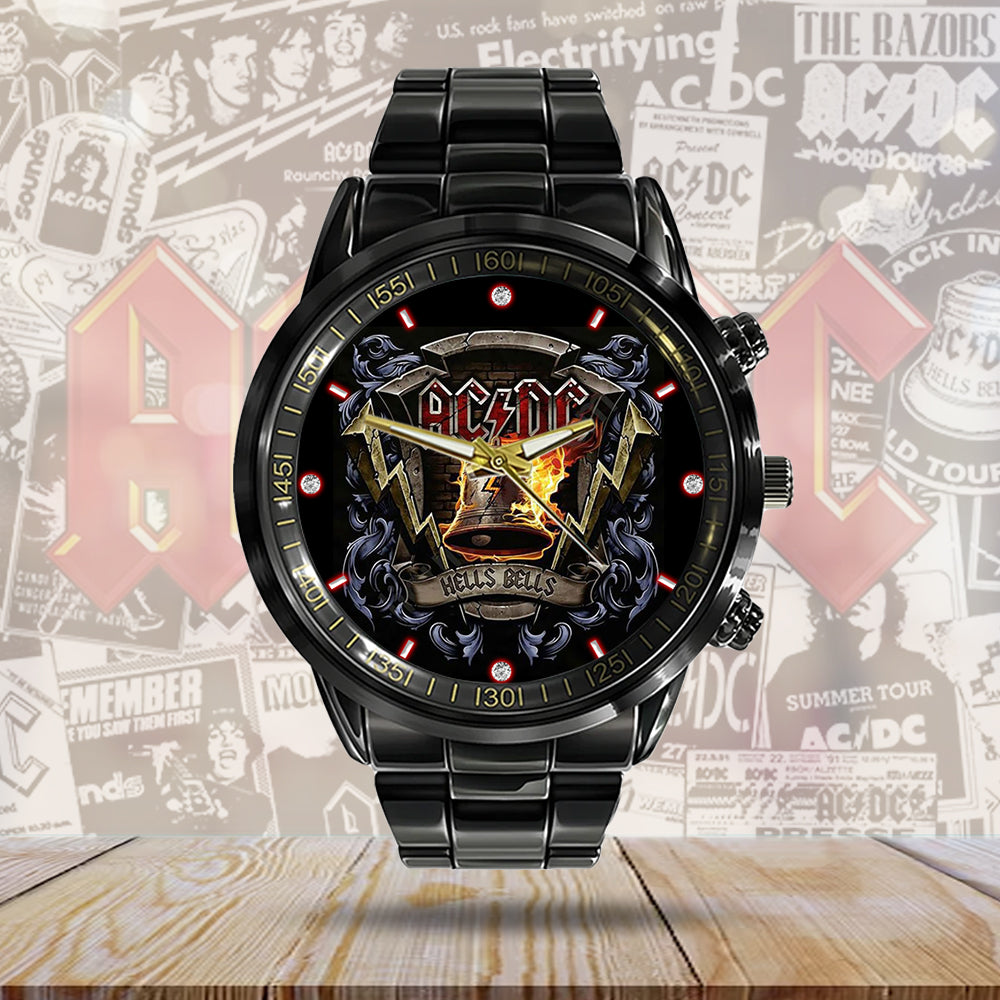 AC/DC Black Stainless Steel Watch – GNE 743