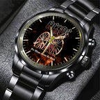 AC/DC Black Stainless Steel Watch – HUANNM 5300
