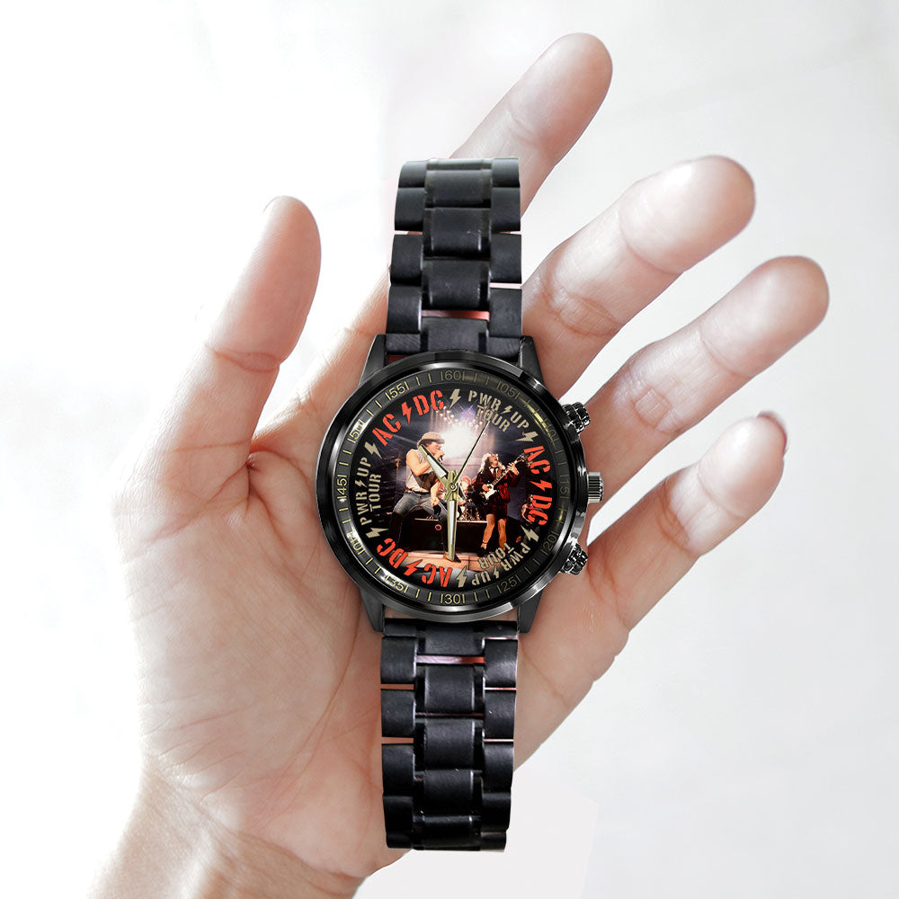 AC/DC Black Stainless Steel Watch – MAITM 7449