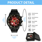 AC/DC Black Stainless Steel Watch – MAITM 7898