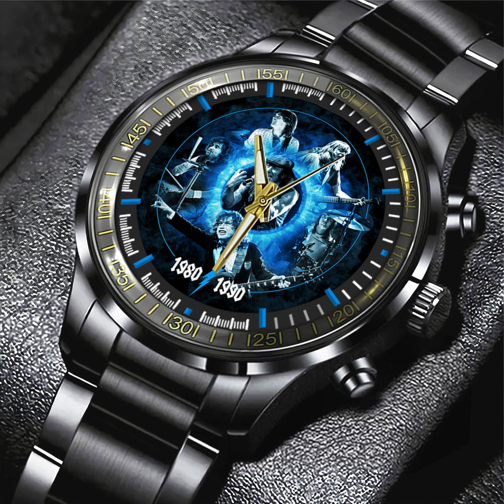 AC/DC Black Stainless Steel Watch – GNE 2134