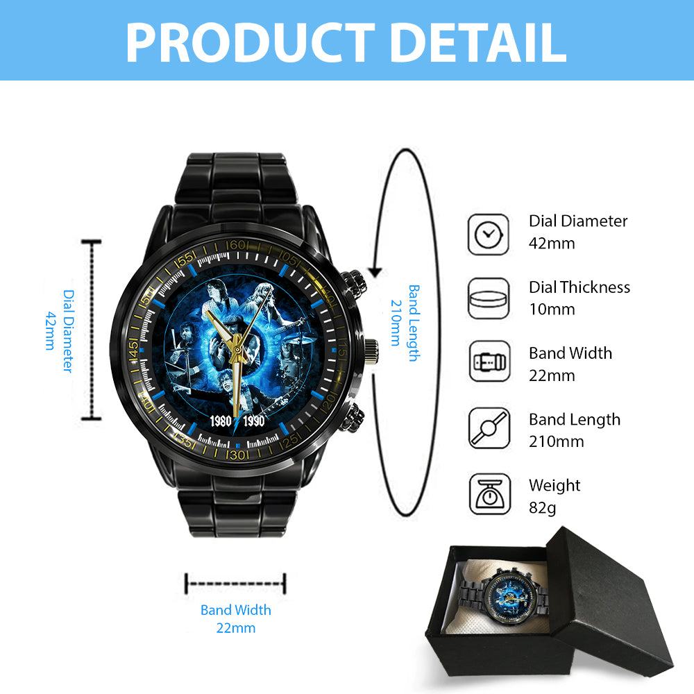 AC/DC Black Stainless Steel Watch – GNE 2134