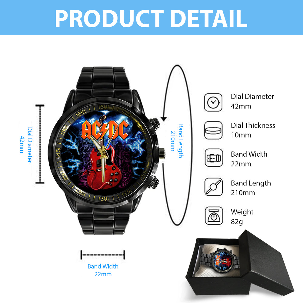 AC/DC Black Stainless Steel Watch – TANTN 12284