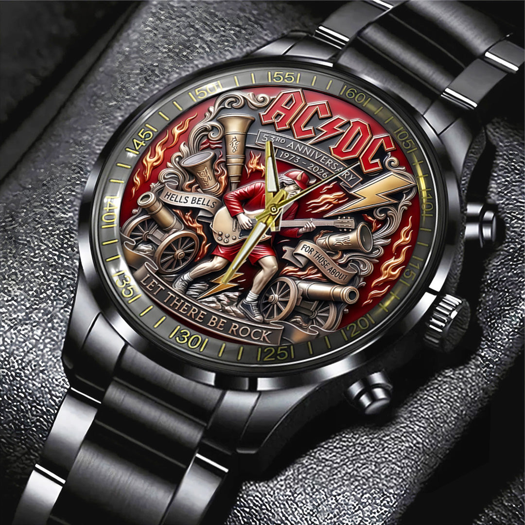 AC/DC Black Stainless Steel Watch – TANTN20553