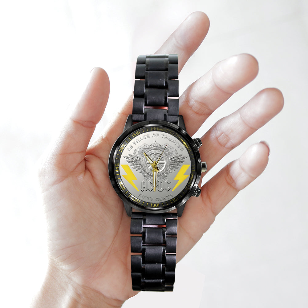 AC/DC Black Stainless Steel Watch – TANTN 8759
