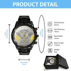 AC/DC Black Stainless Steel Watch – TANTN 8759