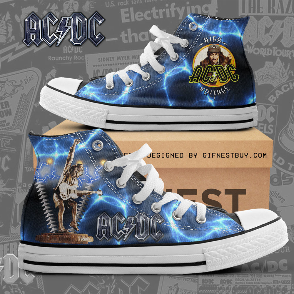 AC/DC High Top Canvas Shoes – NGHIAVT 1087