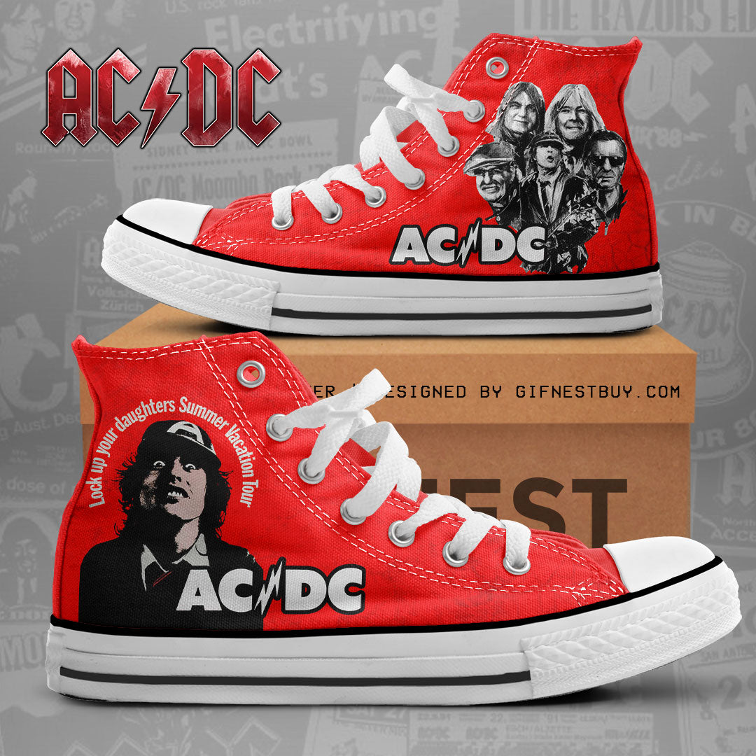AC/DC High Top Canvas Shoes – NGHIAVT 1089