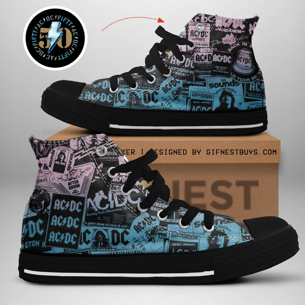 AC/DC High Top Canvas Shoes – TANTN 4571