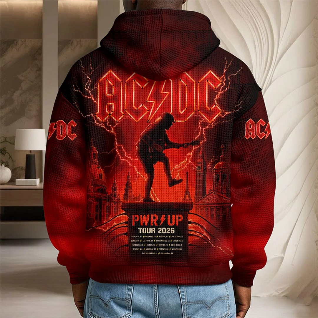 AC/DC World Tour 2026 3D Unisex Waffle Hoodie – HOATT21488