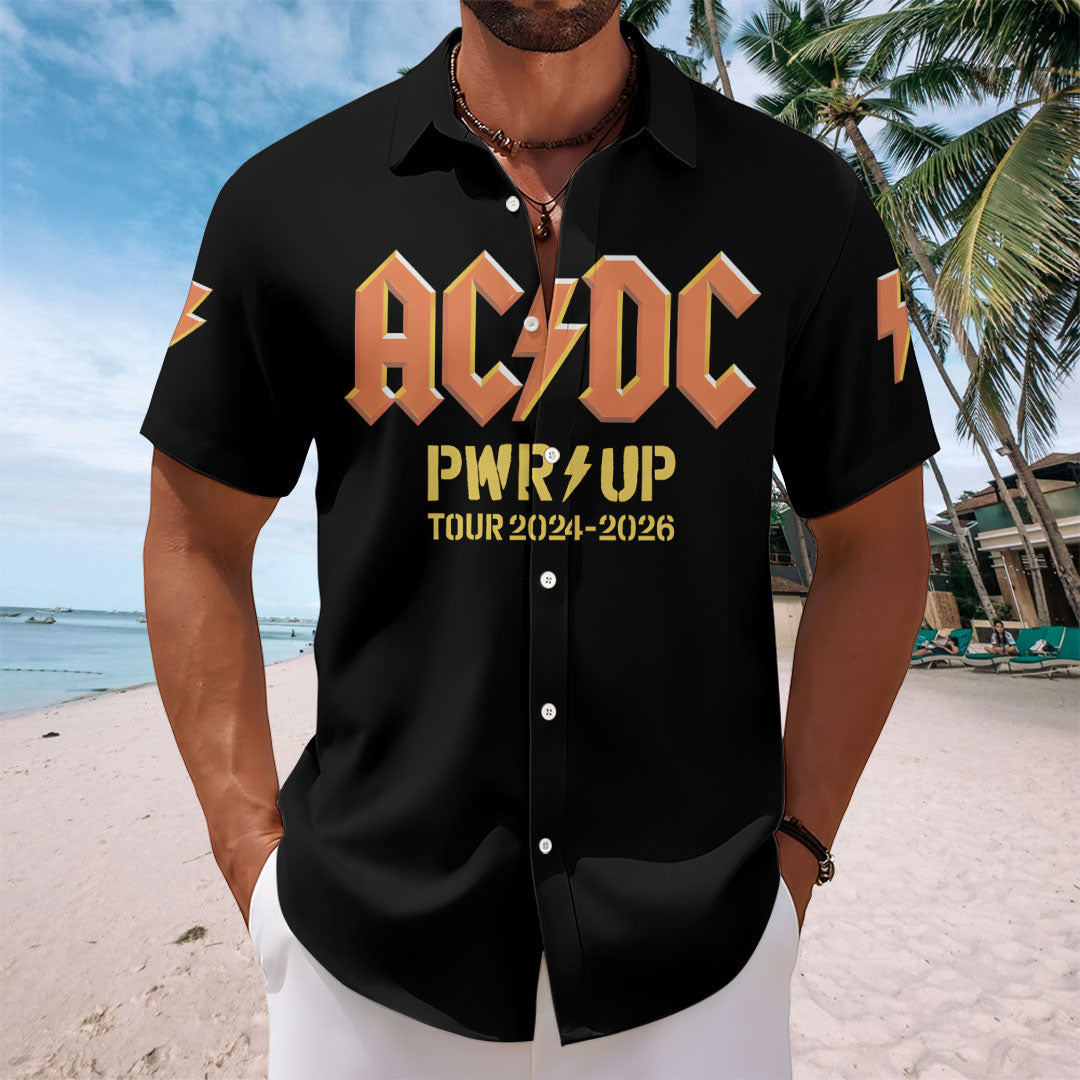 AC/DC World Tour 2026 Short Sleeve Button-Down Shirt – TANTN21353