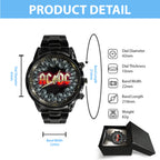 AC/DC Black Stainless Steel Watch – GNE NEW16