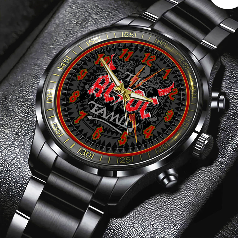 AC/DC Black Stainless Steel Watch – GNE NEW102