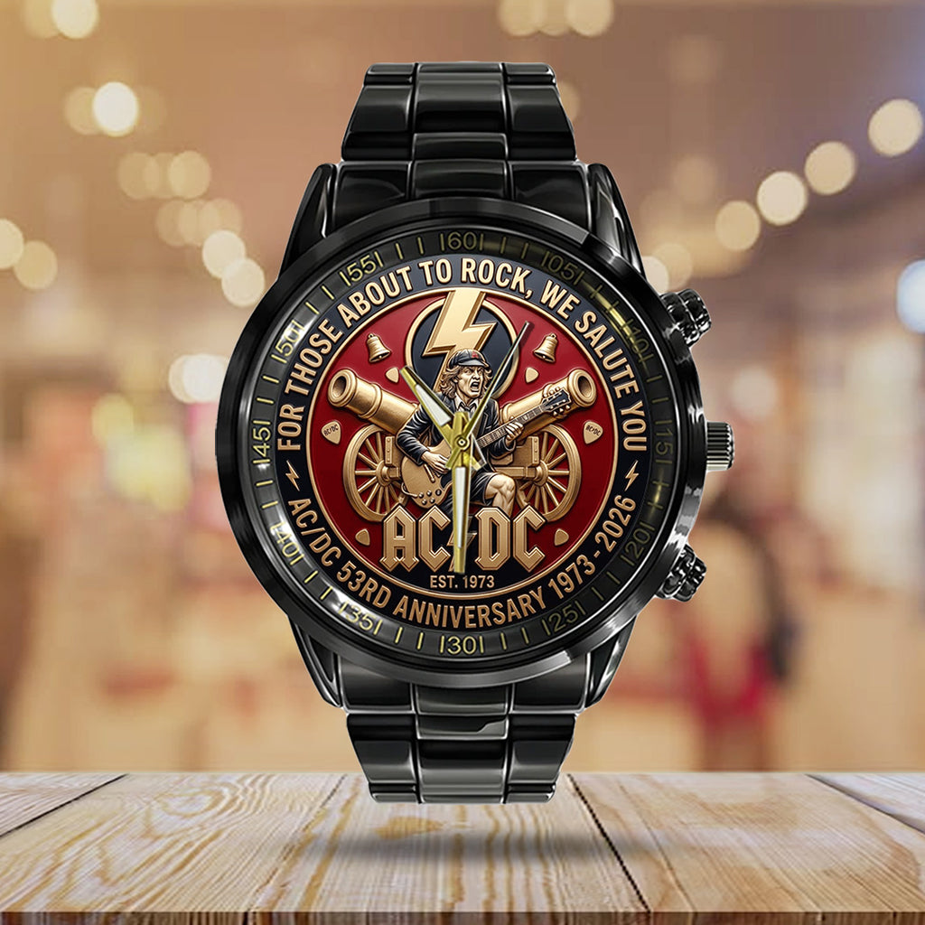 AC/DC Black Stainless Steel Watch – TANTN21554