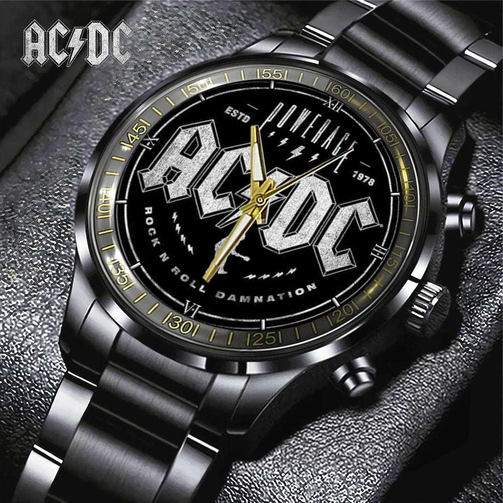 AC/DC Black Stainless Steel Watch – GNE 1232