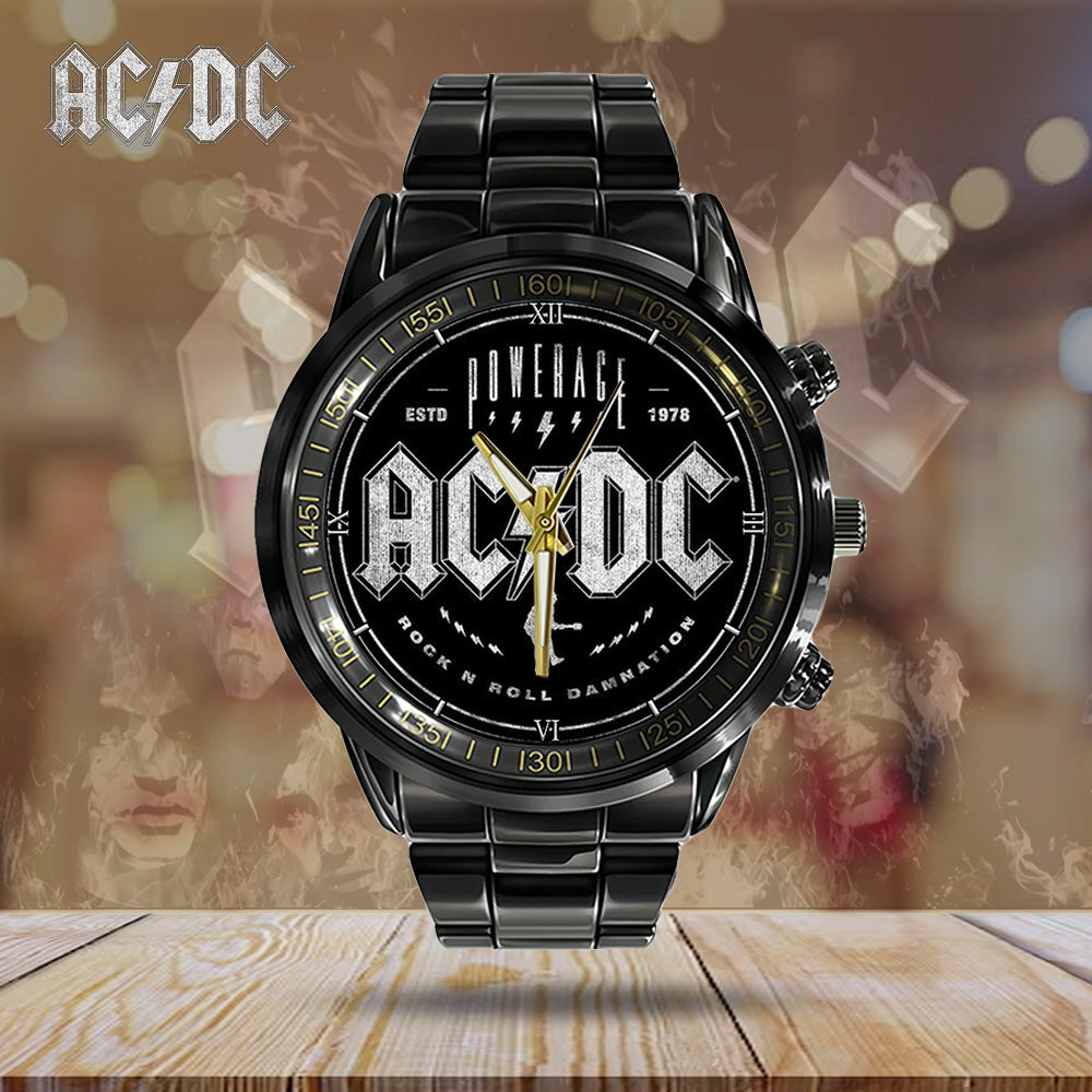 AC/DC Black Stainless Steel Watch – GNE 1232