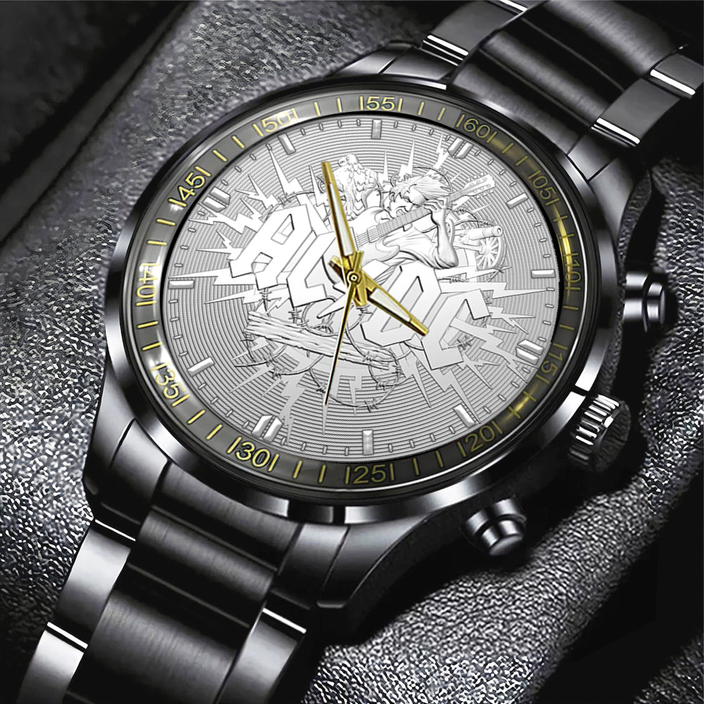 AC/DC Black Stainless Steel Watch – GNE 1306