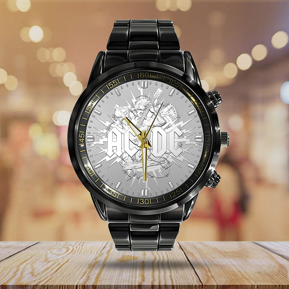 AC/DC Black Stainless Steel Watch – GNE 1306