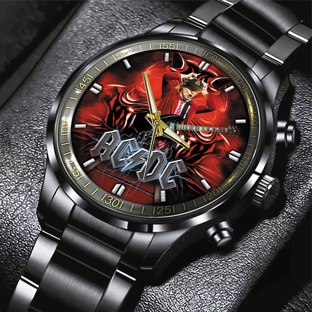 AC/DC Black Stainless Steel Watch – GNE 1330