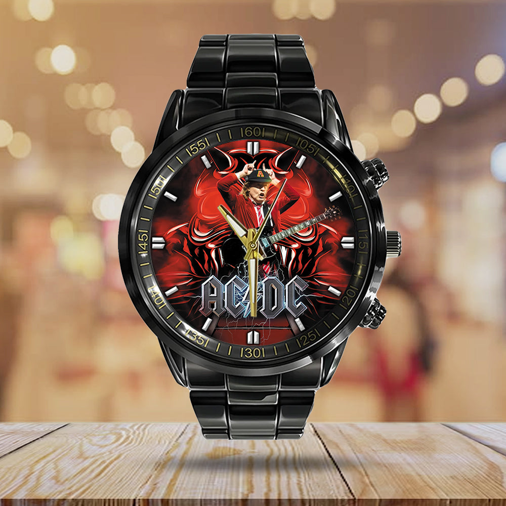 AC/DC Black Stainless Steel Watch – GNE 1330