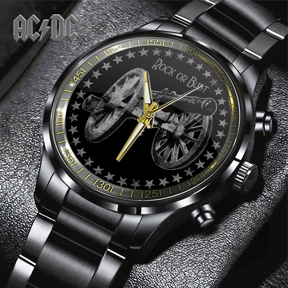 AC/DC Black Stainless Steel Watch – GNE 1573