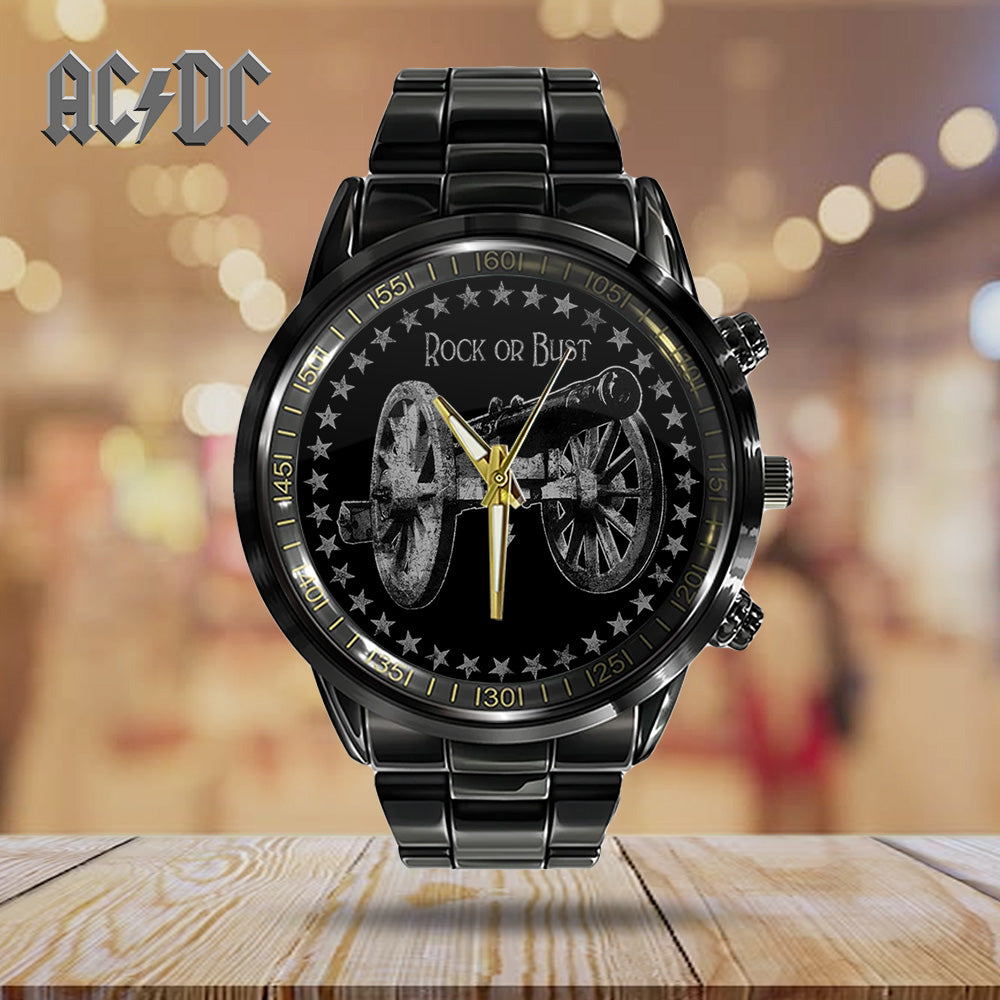 AC/DC Black Stainless Steel Watch – GNE 1573