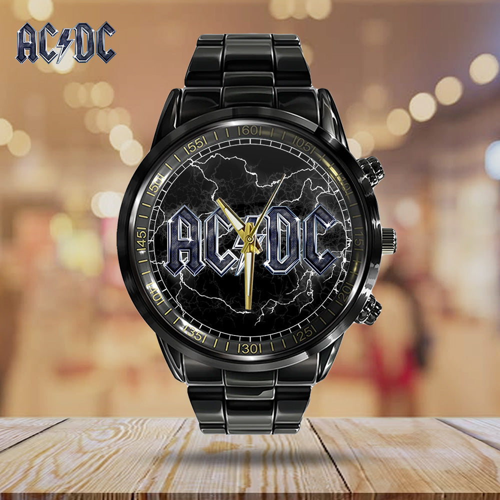 AC/DC Black Stainless Steel Watch – GNE 1603
