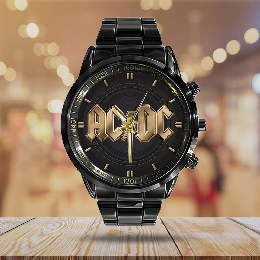 AC/DC Black Stainless Steel Watch – GNE 1637