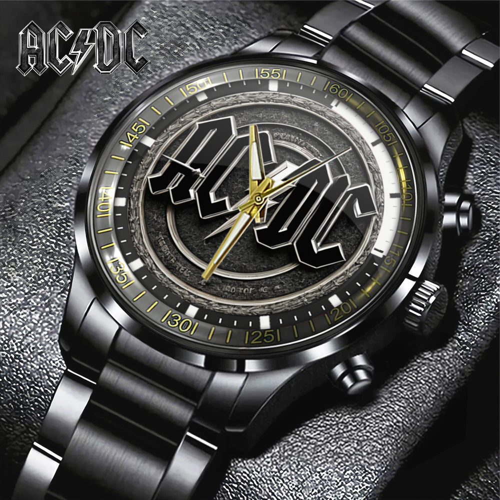 AC/DC Black Stainless Steel Watch – GNE 2022