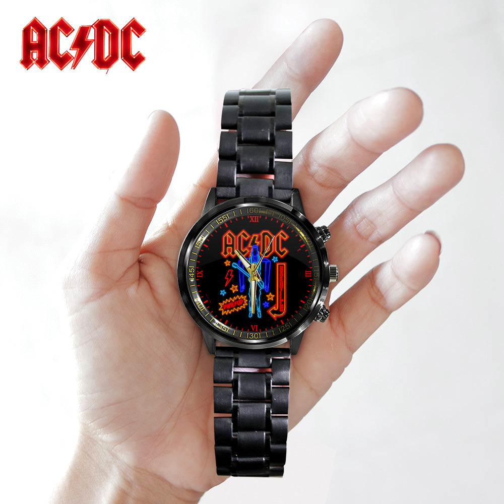 AC/DC Black Stainless Steel Watch – GNE 3455