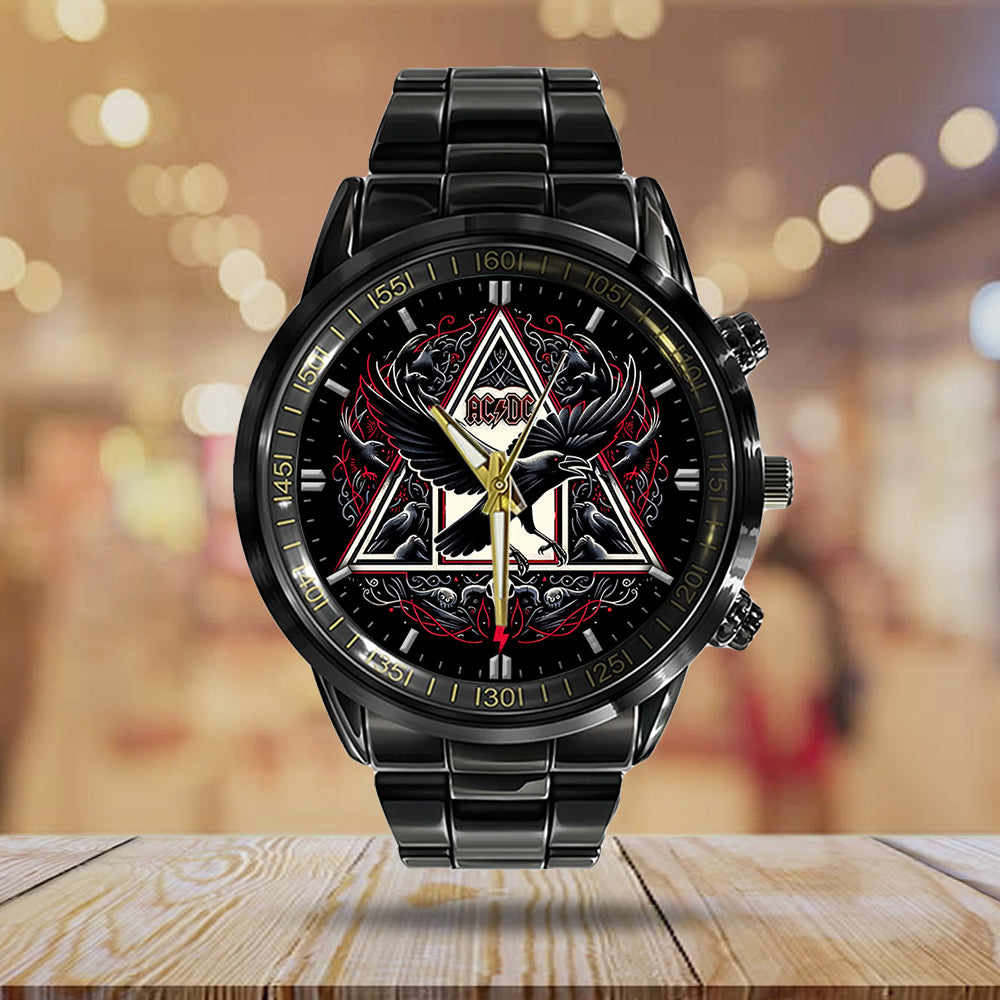 AC/DC Black Stainless Steel Watch – GNE 691