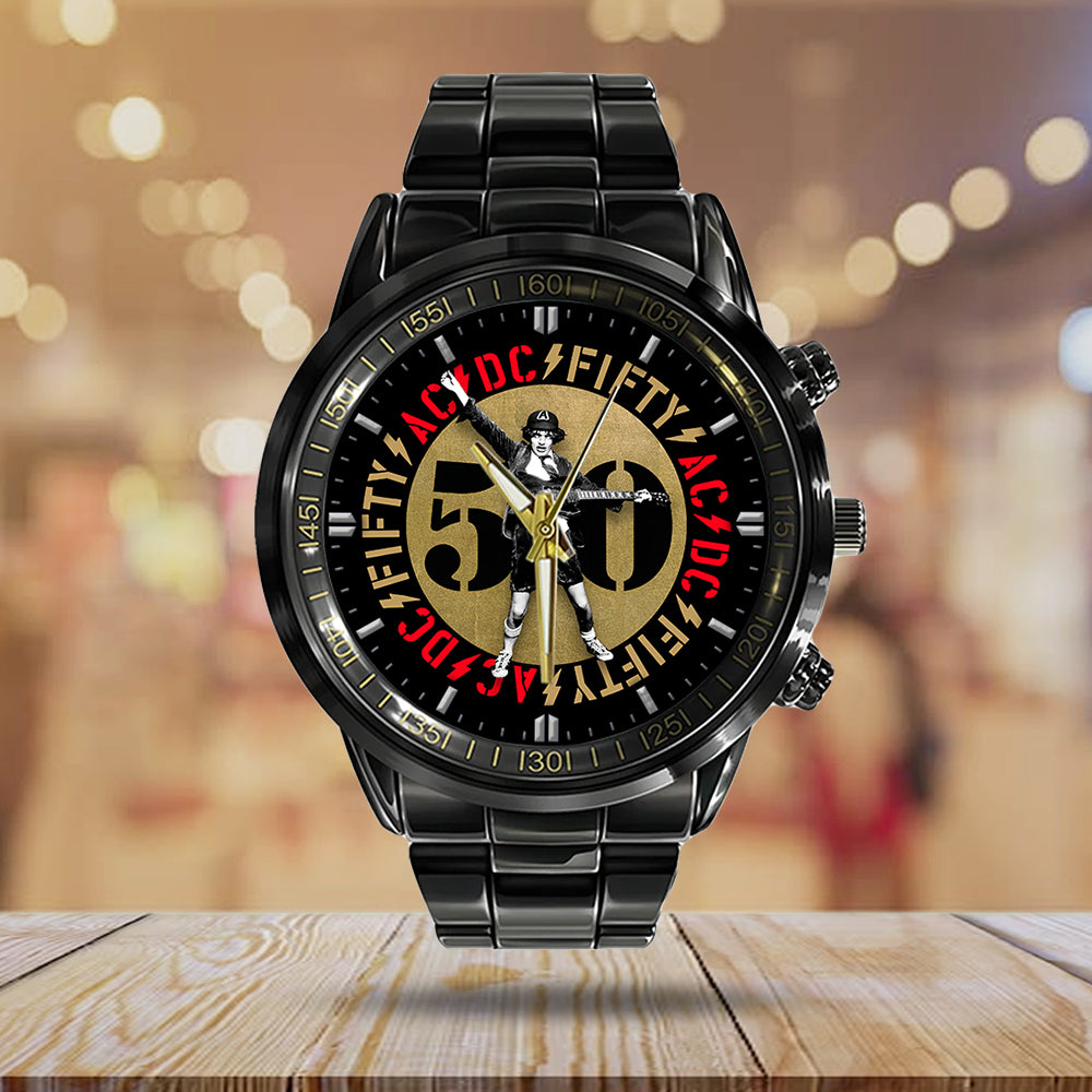 AC/DC Black Stainless Steel Watch – GNE 754