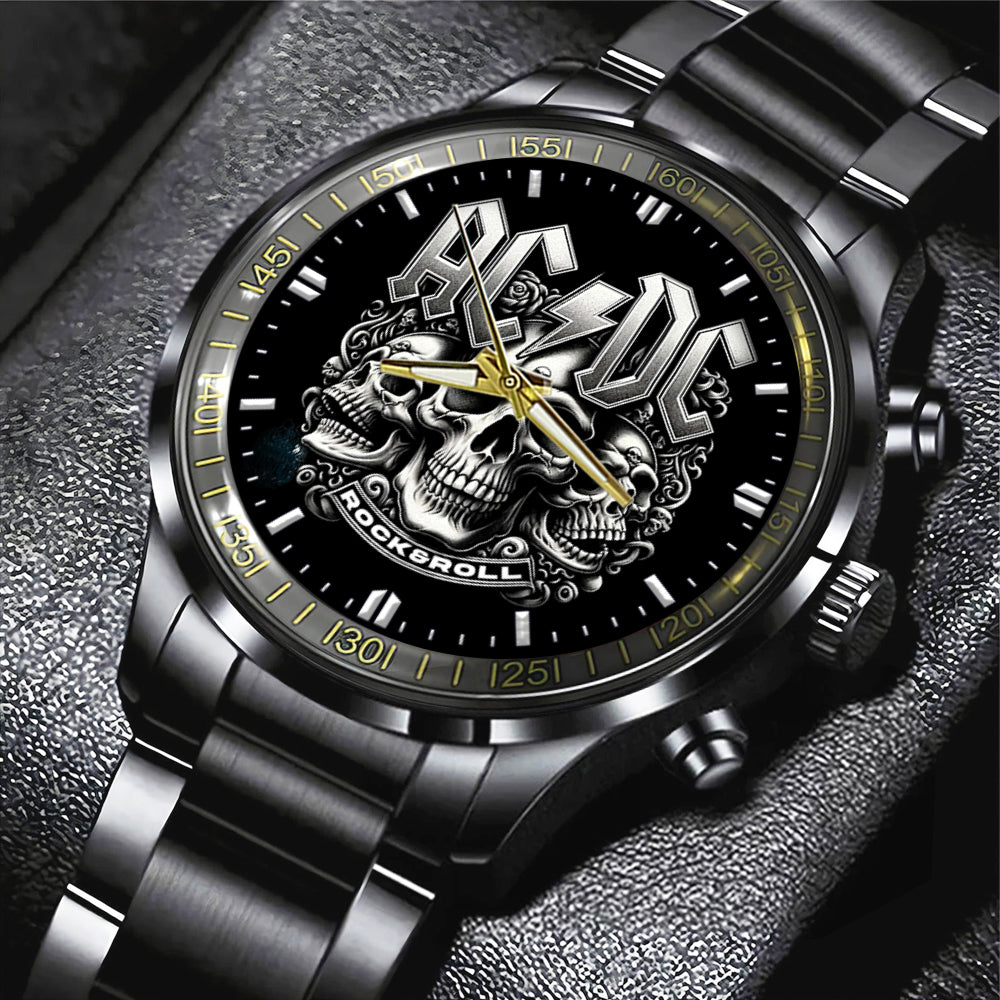 AC/DC Black Stainless Steel Watch – GNE 863