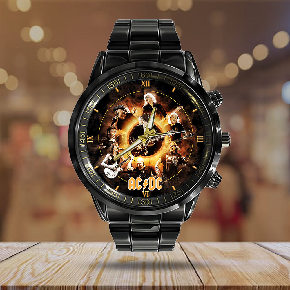 AC/DC Black Stainless Steel Watch – HOATT 7842