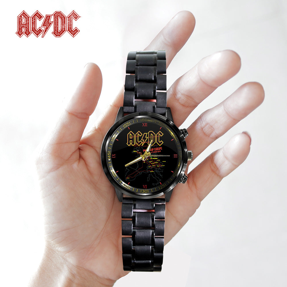 AC/DC Black Stainless Steel Watch – TANTN 8207