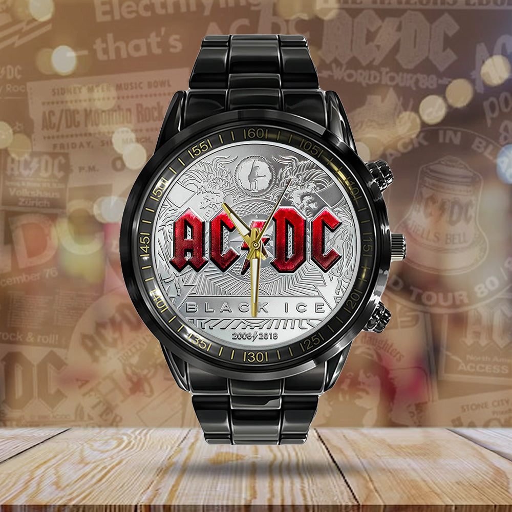AC/DC Black Stainless Steel Watch – TANTN 5980