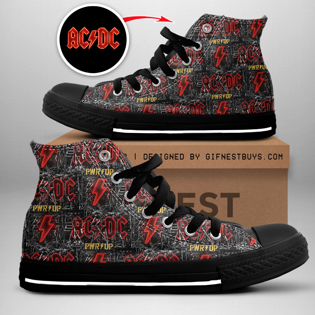 AC/DC High Top Canvas Shoes – GNE 725