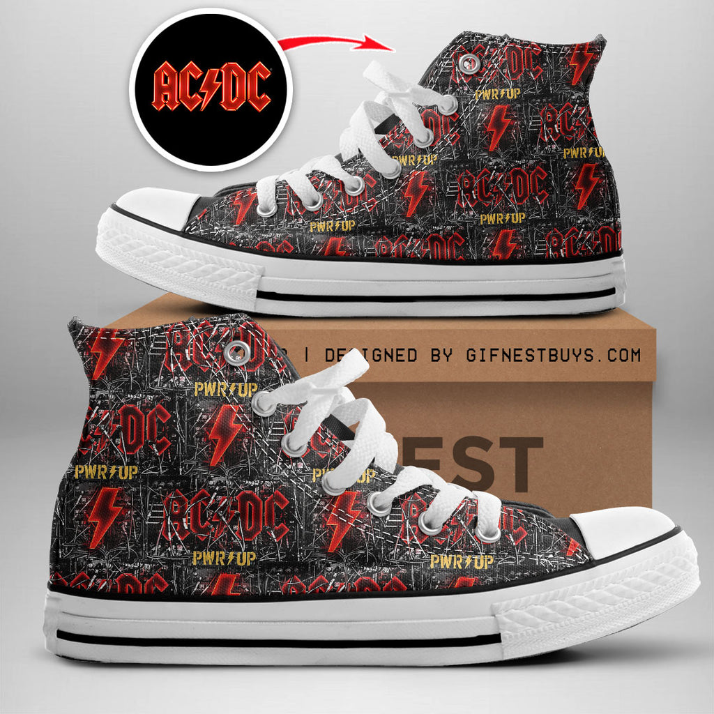 AC/DC High Top Canvas Shoes – GNE 725