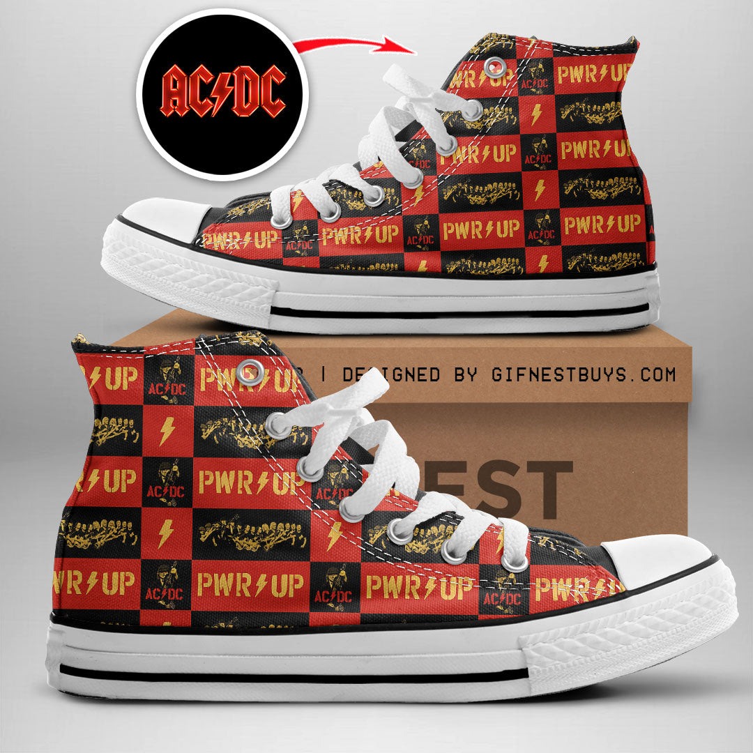 AC/DC High Top Canvas Shoes – GNE 753