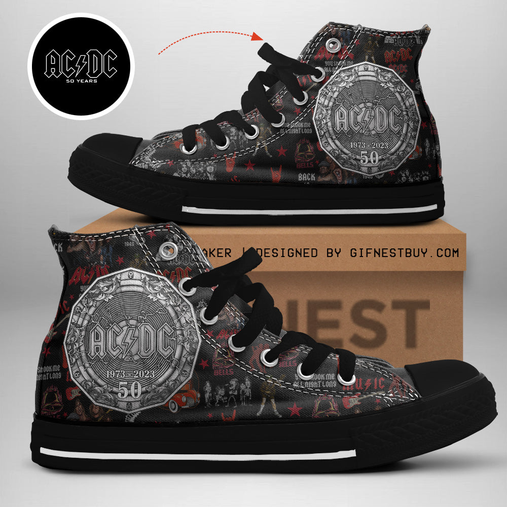 AC/DC High Top Canvas Shoes – TANTN 2833
