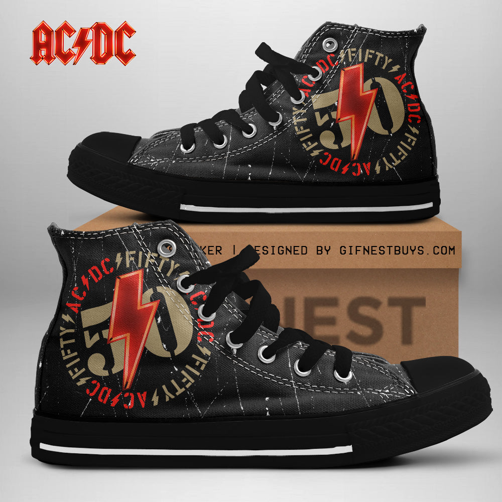 AC/DC High Top Canvas Shoes – TANTN 4600