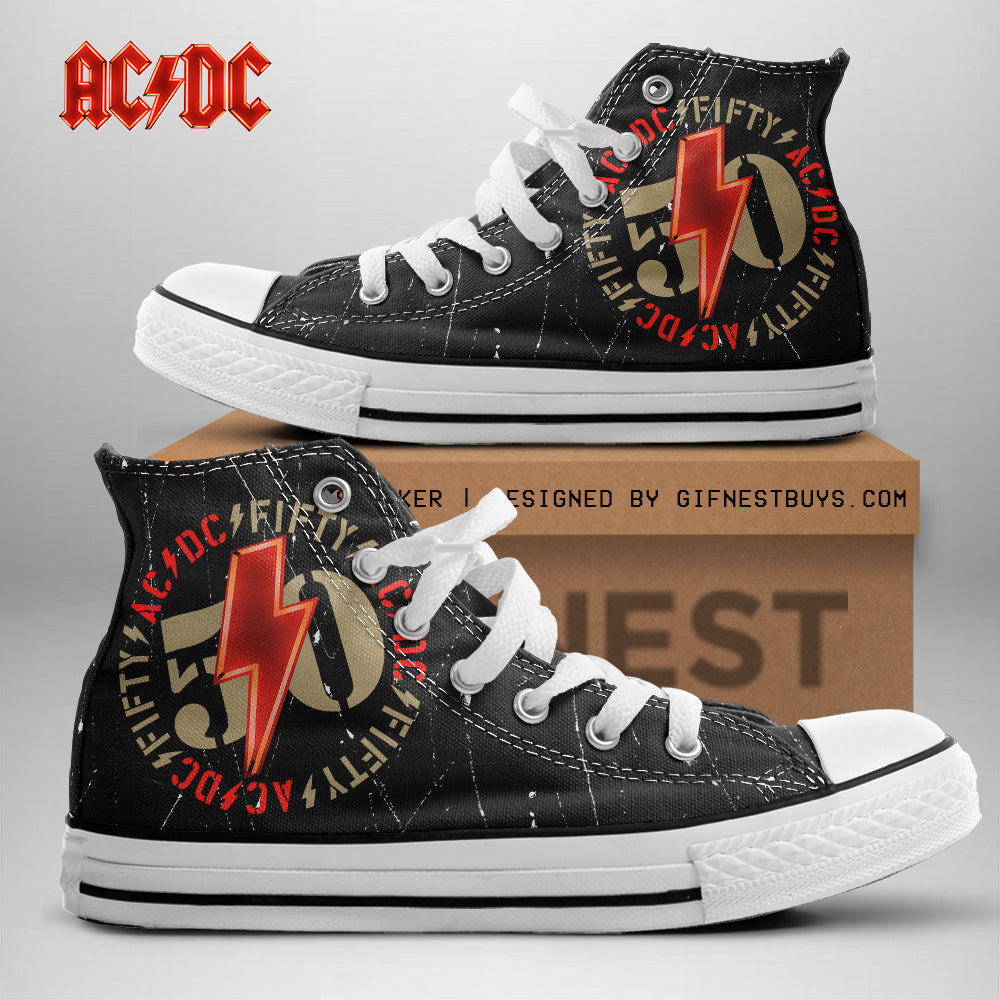 AC/DC High Top Canvas Shoes – TANTN 4600